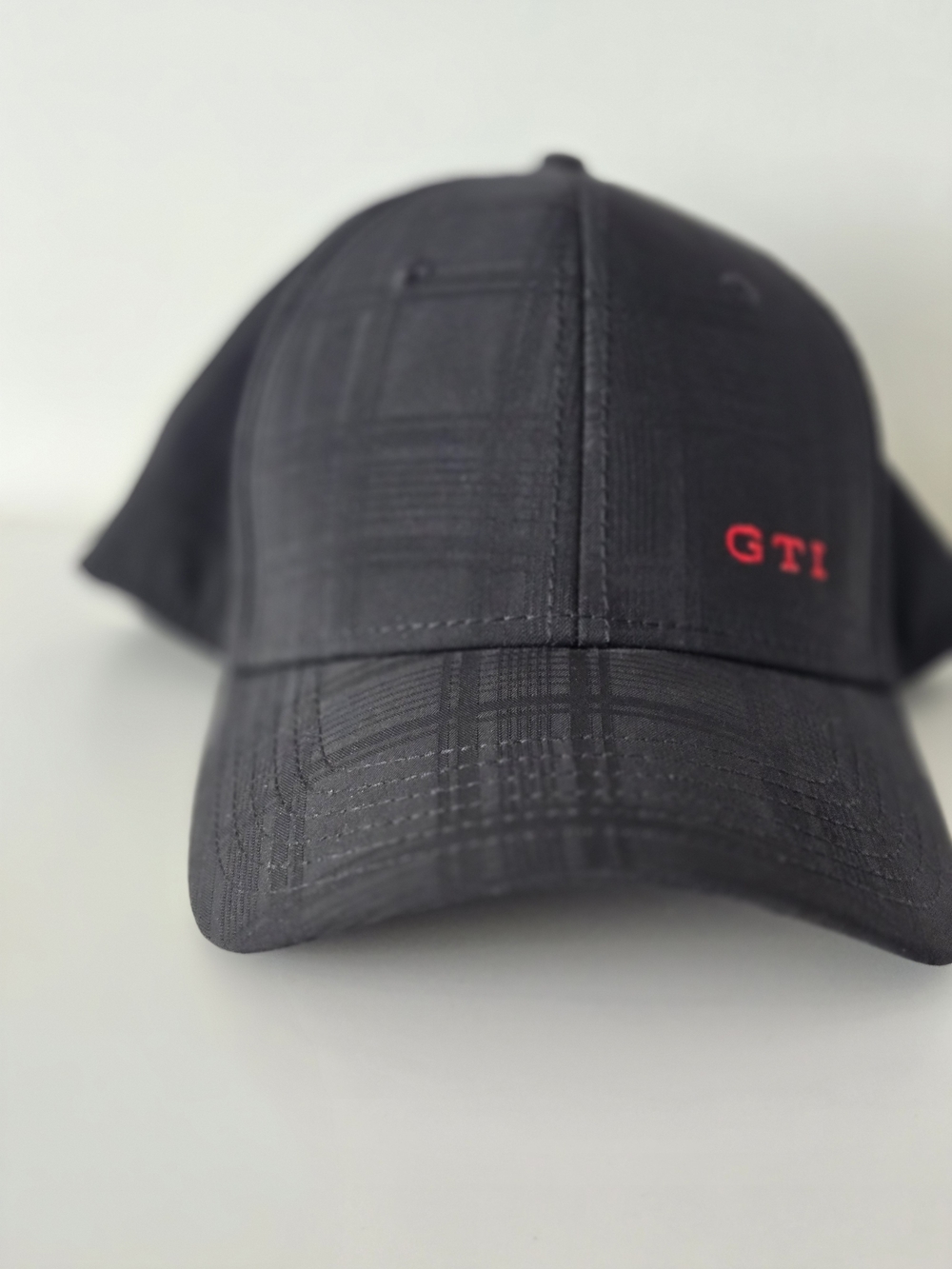 Volkswagen GTI Embroidered Black Plaid Baseball Cap
